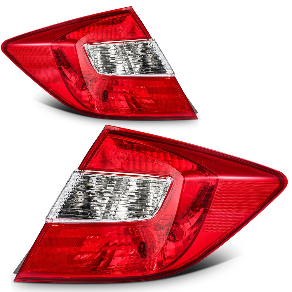 Tail Lights Assembly For Honda Civic Sedan 4-Door 2.4L 1.8L 2012 L&R Brake Lamps
