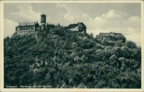 Ansichtskarte Eisenach Wartburg Ost mit Gasthof 30er  (Nr.858)