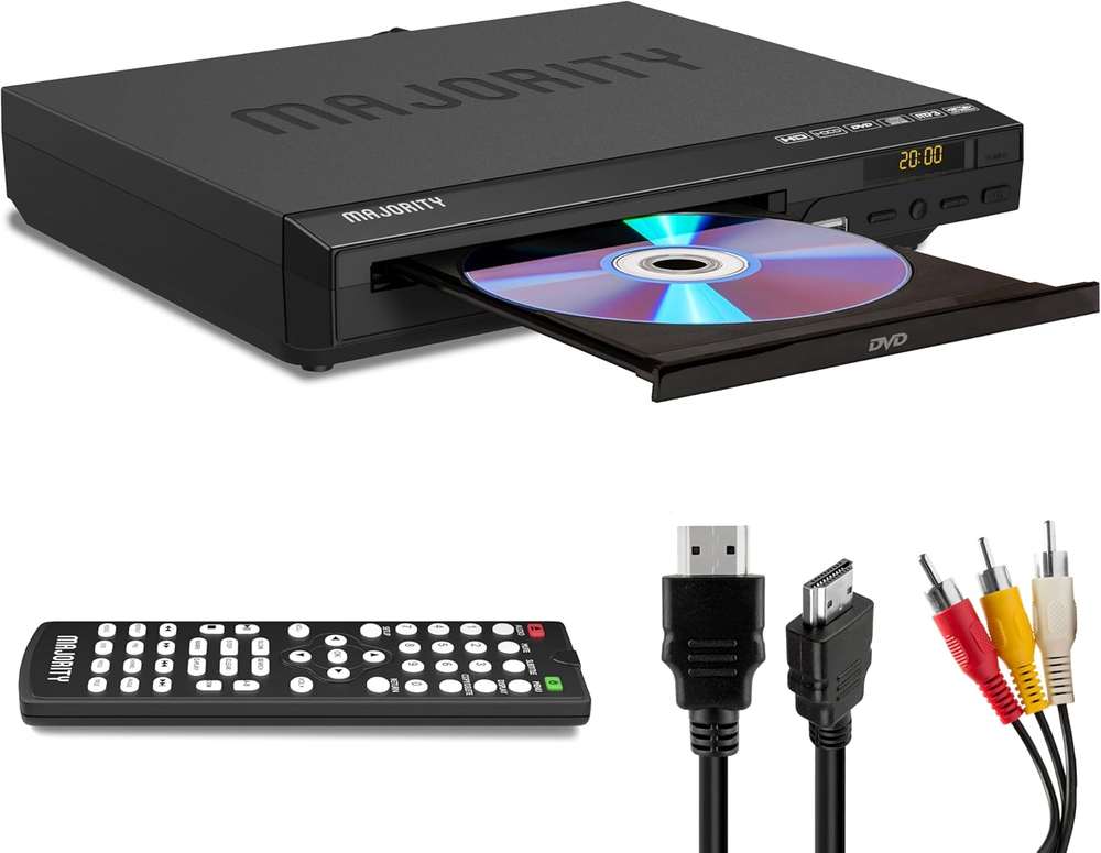 2025 HDMI DVD Player for Smart TVs | 1080P Region Free DVD Player with Upscaling