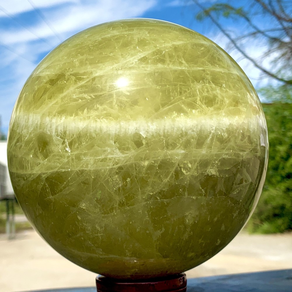 11.66LB Natural Yellow Citrine Quartz Crystal Ball for Healing and Energy