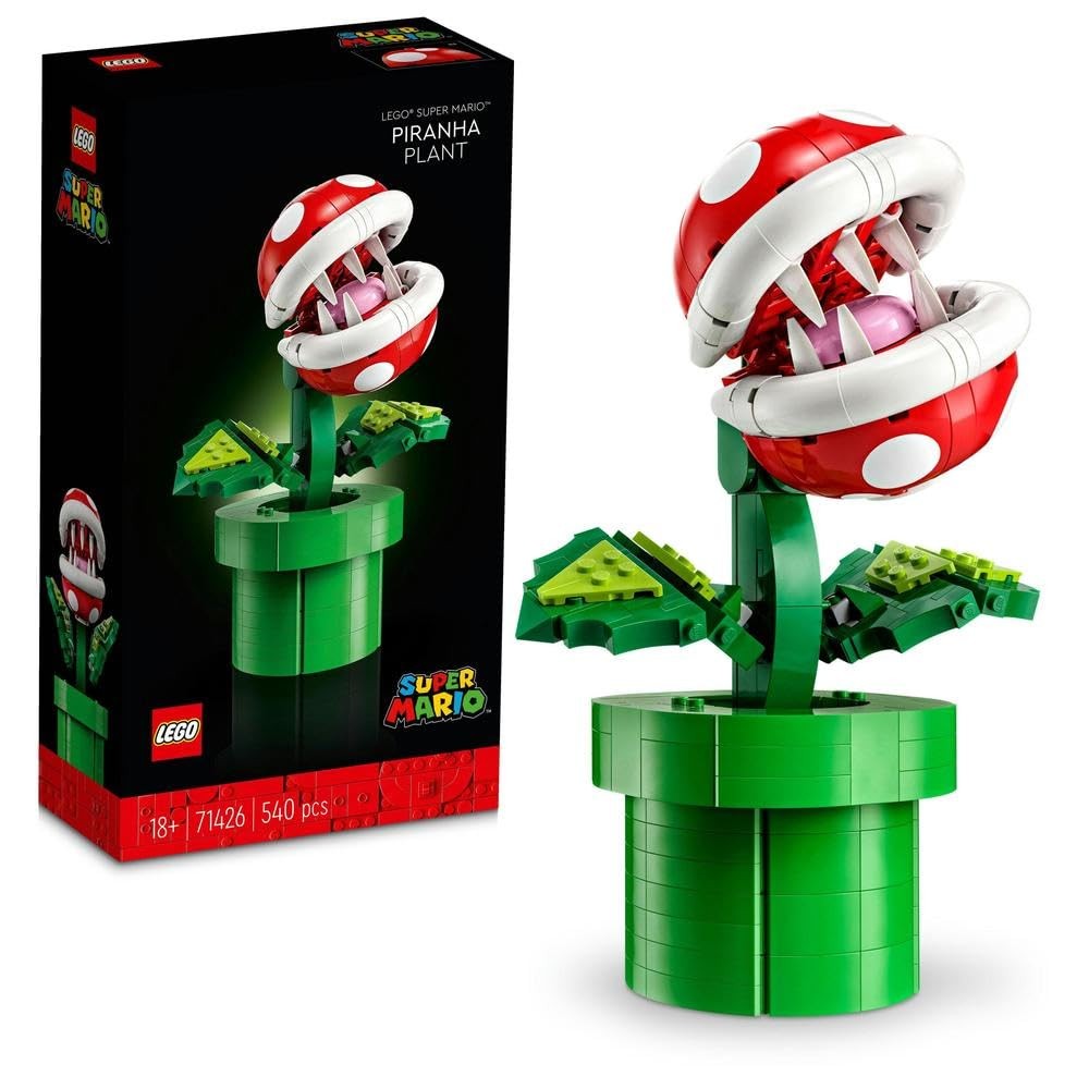 LEGO Super Mario Piranha Plant Posable Figure with Pipe and 2 Coins