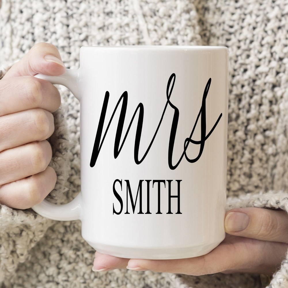 Wedding Gift Mrs Mugs Gift For Her Him Girlfriend Gift Custom Gift Mug