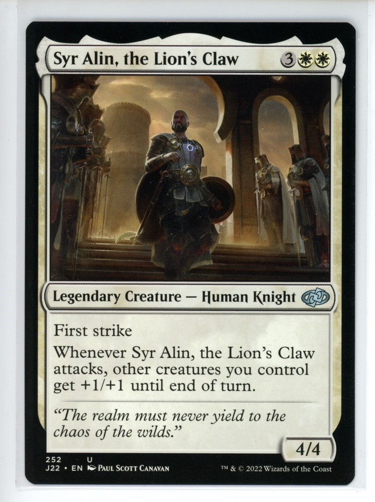 SYR ALIN, THE LION'S CLAW Jumpstart 2022 #252 J22(NM+)(MTG)