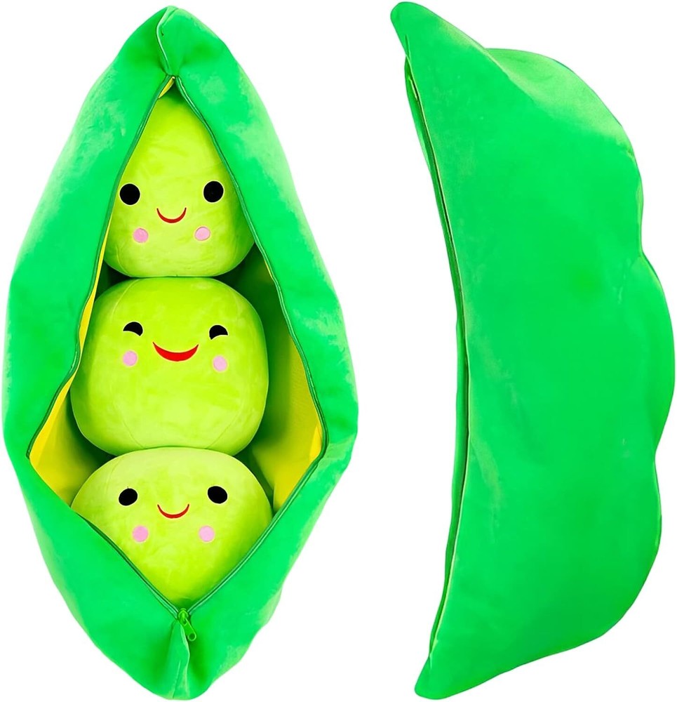 Giant Pea Pod Plush Toy Cute Stuffed Plant Doll Soft Pillow
