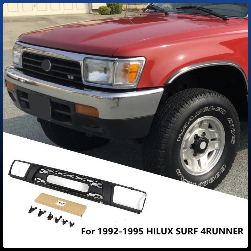 Car Grille For HILUX SURF 4RUNNER 1992-1995 ABS Front Grille With Light