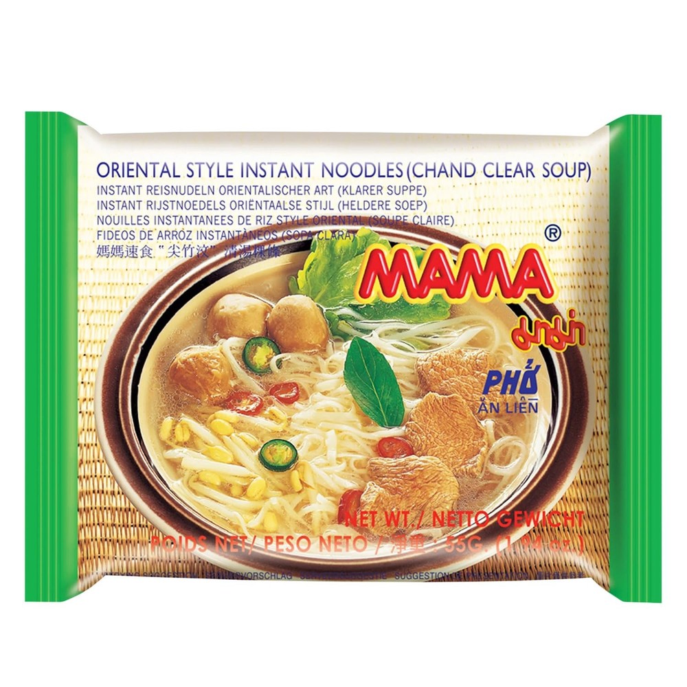 MAMA Noodles Chand Clear Soup Instant Rice 1.94 Ounce (Pack of 30)