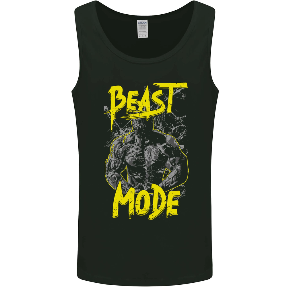 Beast Mode Gym Training Top Workout Mens Vest Tank Top