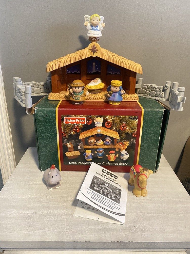 Fisher Price Little People Delux Christmas Story Nativity Set Incomplete 2002