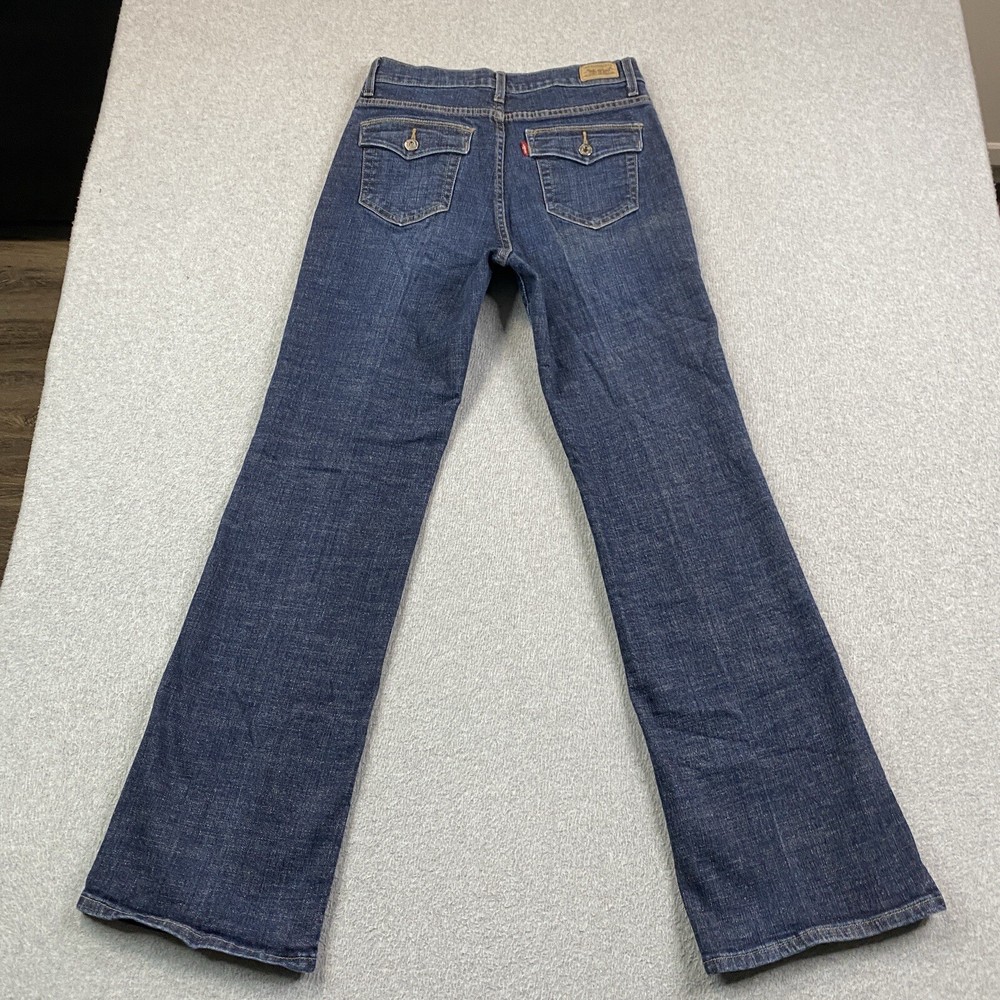 Levis 512 Jeans Womens 10 M 28x31 Perfectly Slimming Bootcut Stretch Flap Dark