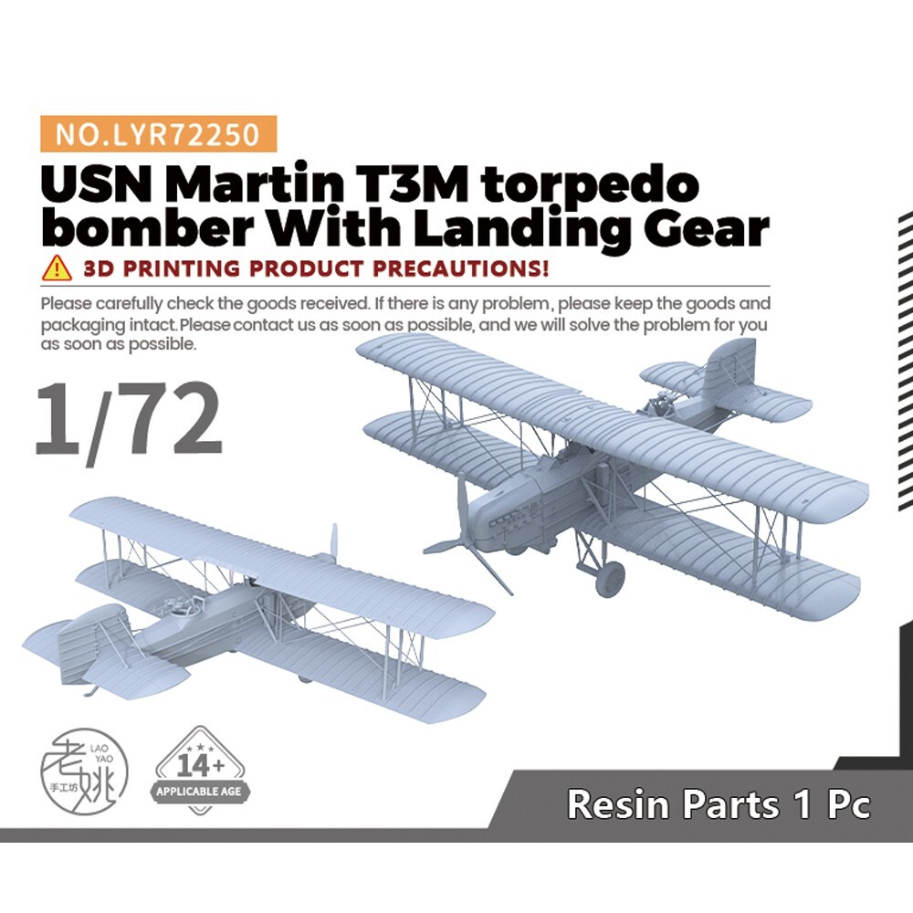 1/72 Scale USN Martin T3M Torpedo Bomber Model Kit with Landing Gear