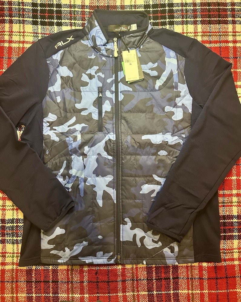 Ralph Lauren RLX golf jacket in a blue camouflage print Size XL NWT