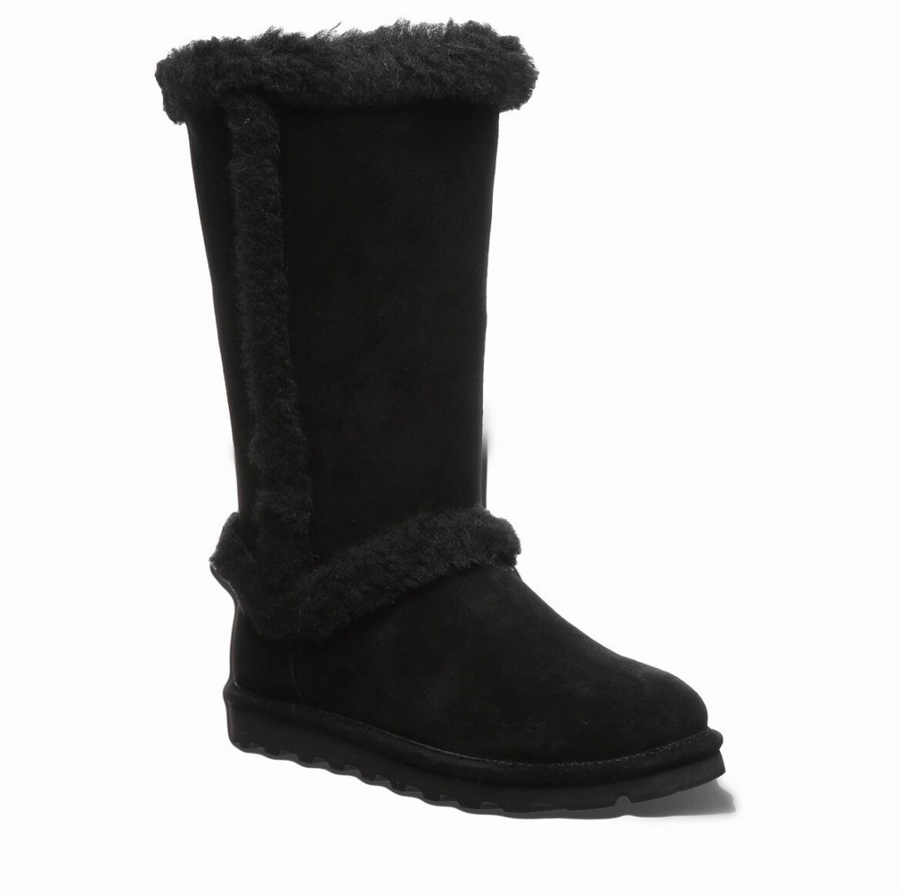 NEW Bearpaw Kendall Wool Boot in Black For Women's Size 6