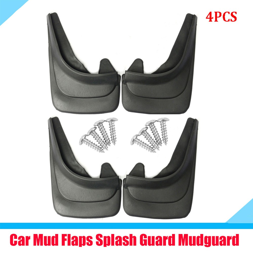 4-Piece Mud Flap Set with Screws for Car and Truck Protection