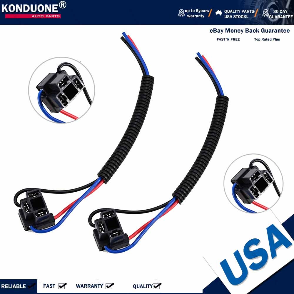 Extension Wire Pigtail Female 9003 H4 Heat Resistant Harness Head Lamp Bulb Plug