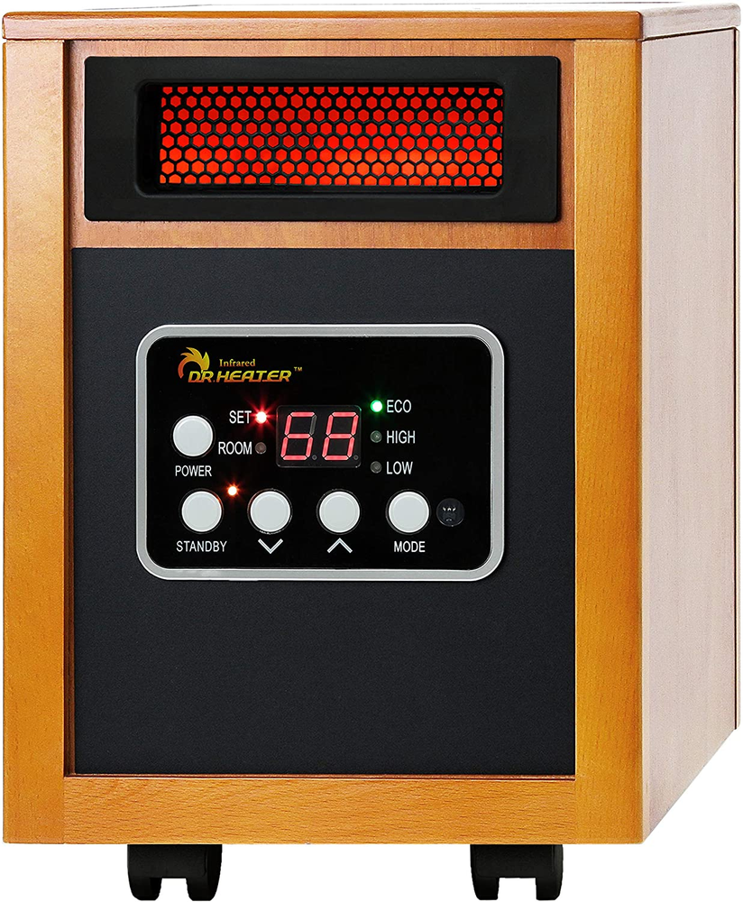 Dr Infrared Heater Portable Space Heater, Original, 1500-Watt, Cherry (Pack of 1