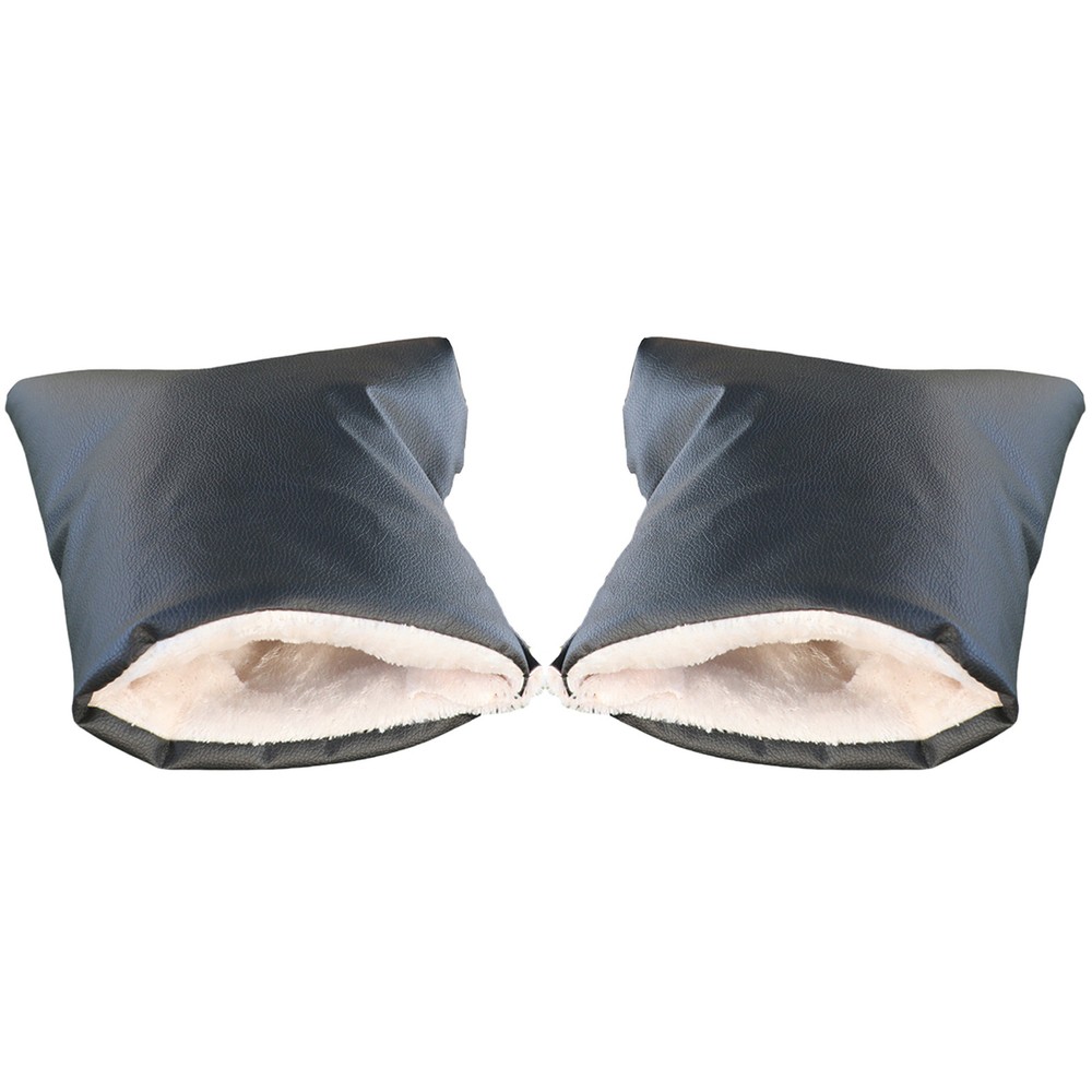 Motorcycle Handlebar Muffs PU Leather Waterproof Hand Warmers Handlebar Muffs