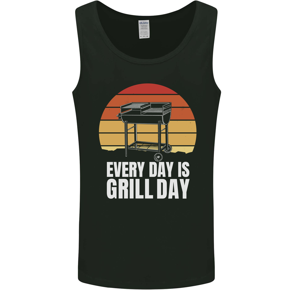 Every Days a Grill Day Funny BBQ Retirement Mens Vest Tank Top