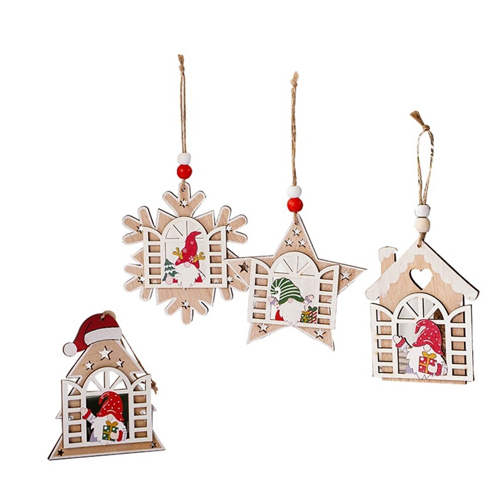 Christmas Pendant Wood Tags Christmas Decor Wood Cutout Wooden Christmas1527