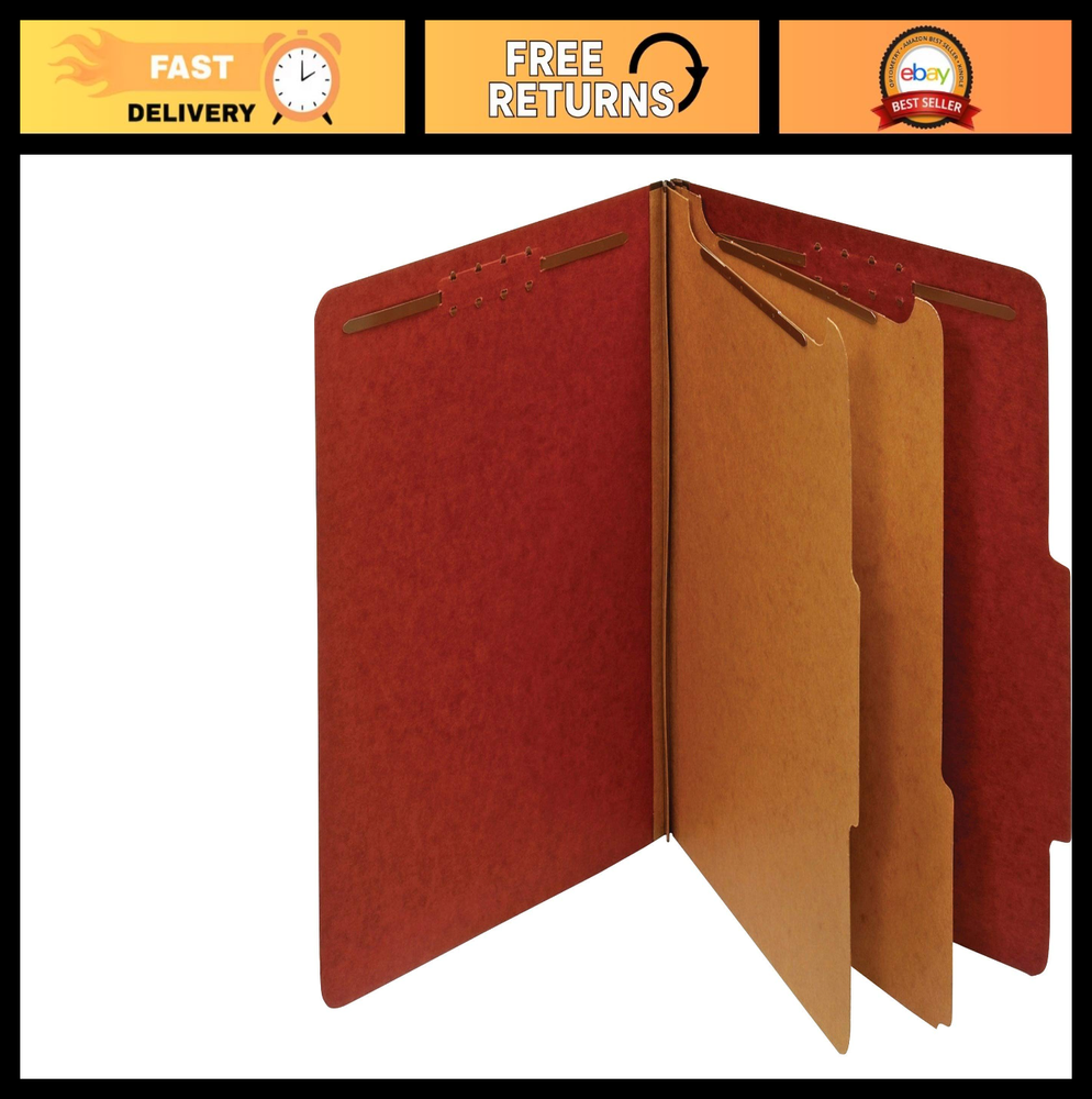 Recycled Classification File Folders, 2 Dividers, 2