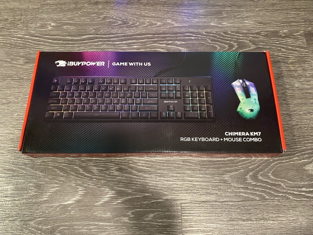 iBUYPOWER Chimera KM7 RGB Backlit Gaming Keyboard and Mouse Combo Bundle