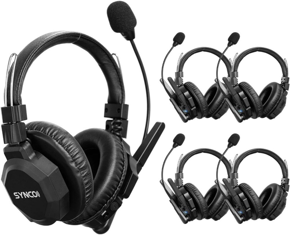 SYNCO XMax5 Wireless 2.4G Full-Duplex Intercom Headset System for 5 Users
