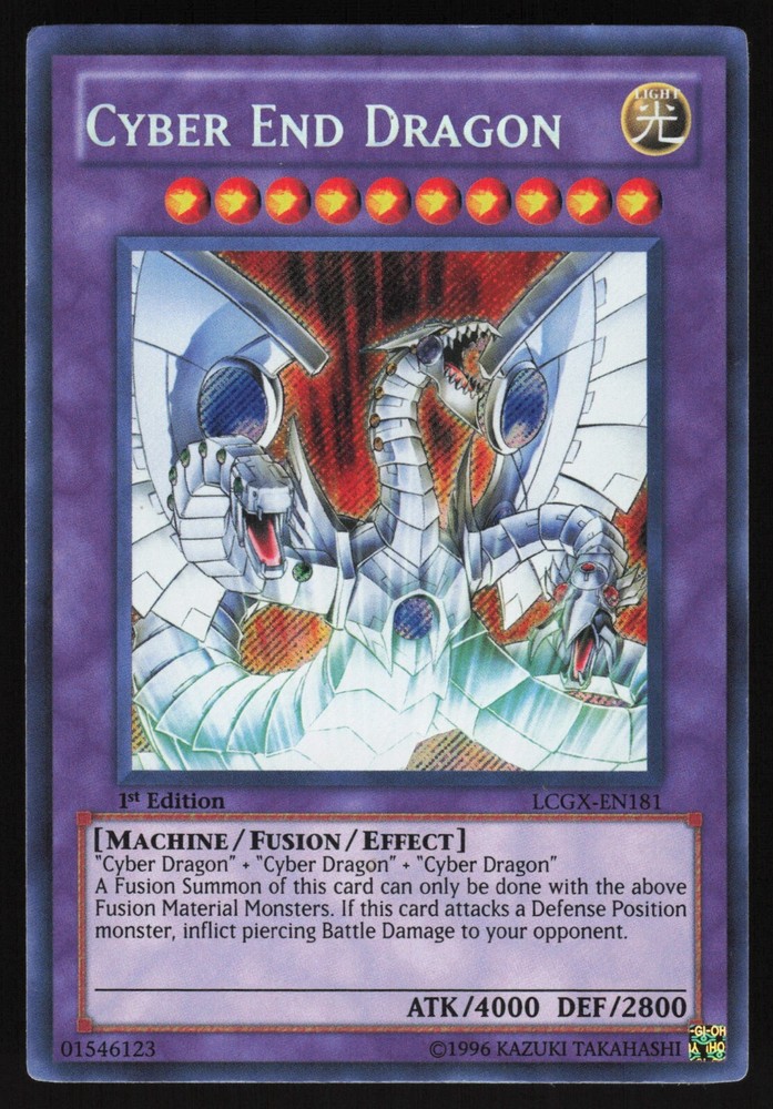 Cyber End Dragon LCGX-EN181 Secret Rare 1st Edition Yugioh US Print-image