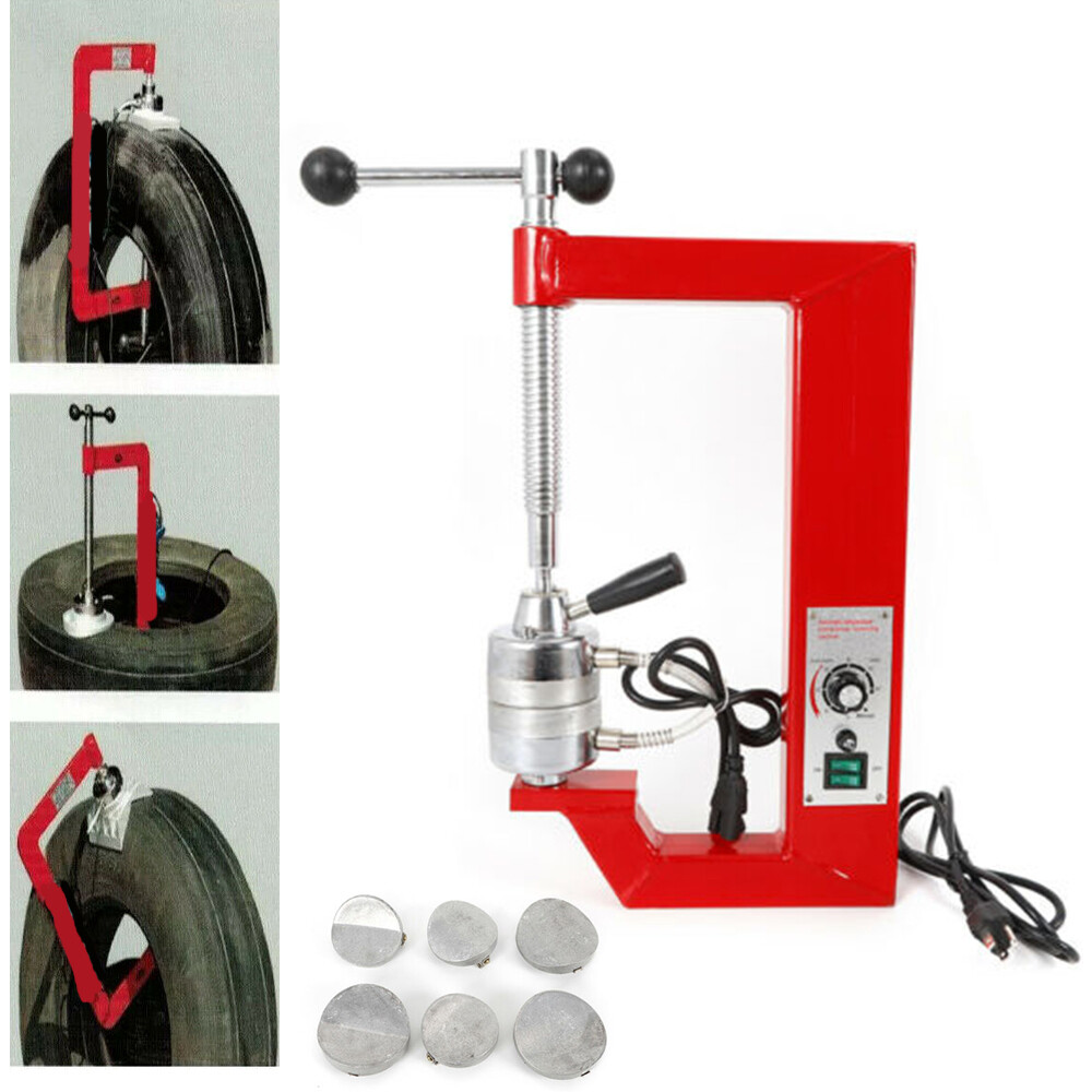 Tire Auto Repair Tyre Vulcanizing Machine Kit 110V Adjustable Height 100*80mm