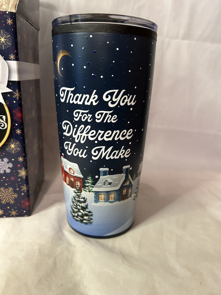 Happy Holidays Thank You For The Difference You Make Insulated Drinking Mug