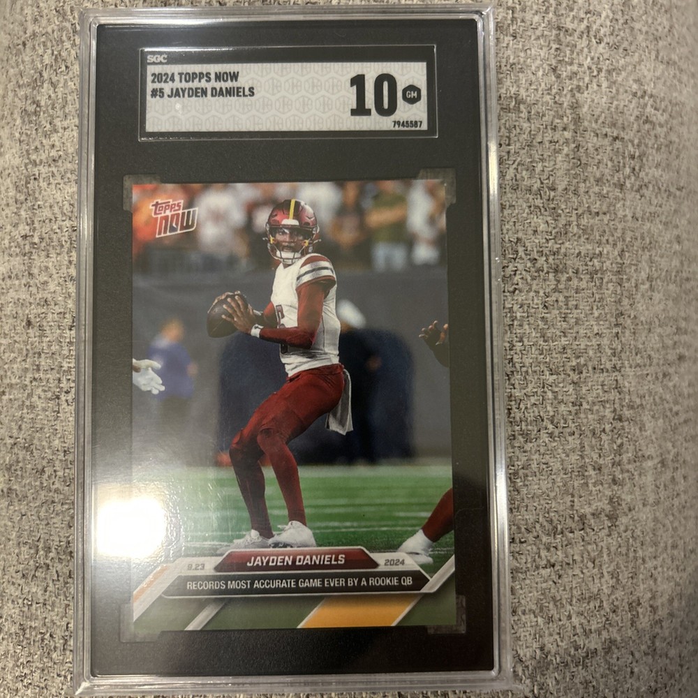 2024 Topps Now #5 Jayden Daniels (RC) - Washington Commanders  SGC 10