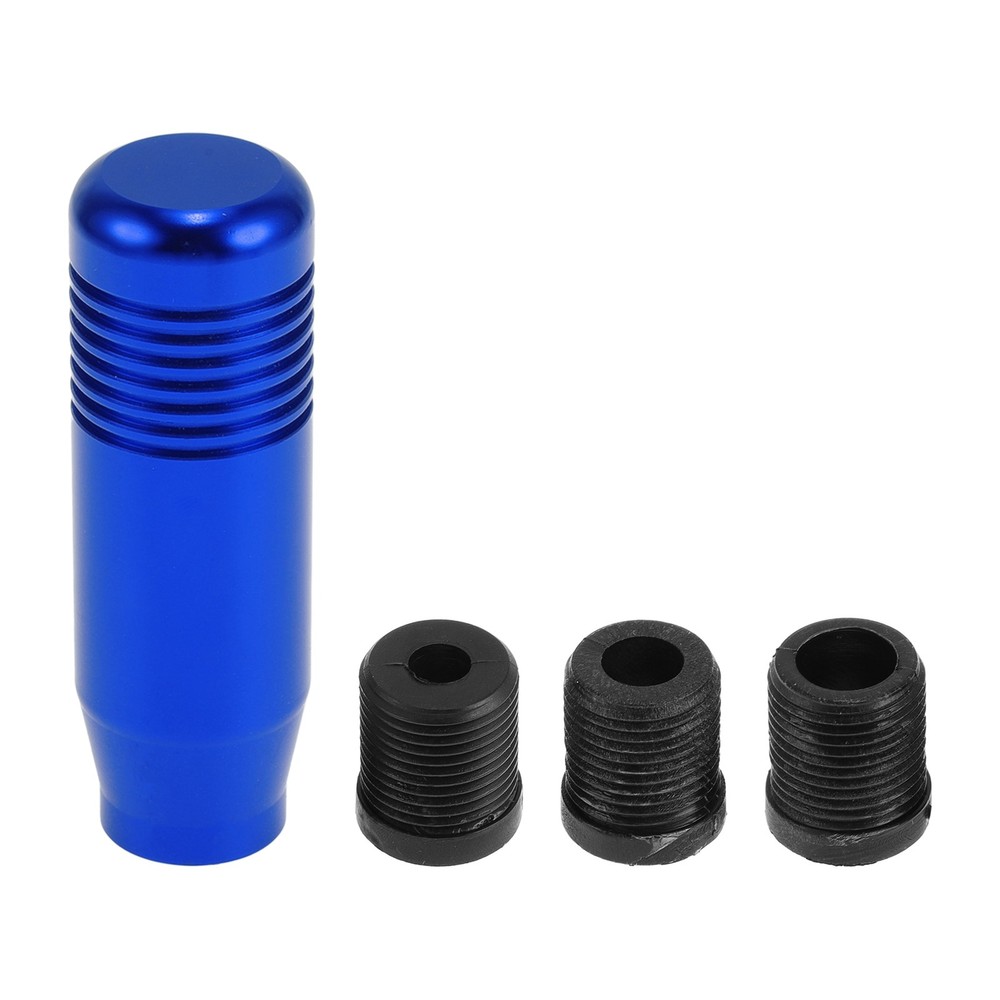 8.5cm Automatic and Manual Transmission Knob with 3 Adapters Blue 1 Set