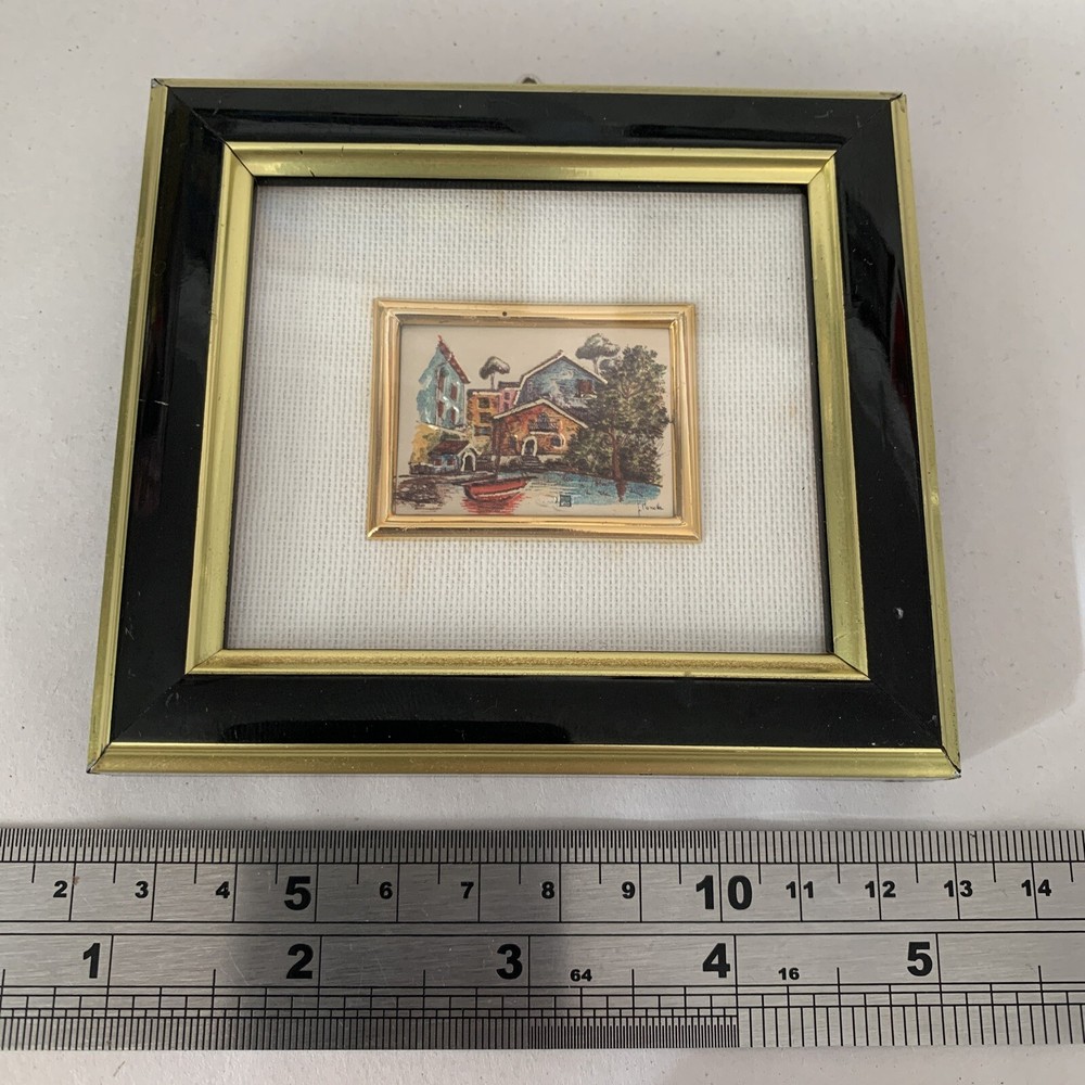 Vintage Embossing On Sterling Silver / Dry Punching Hand Process Italian Scene