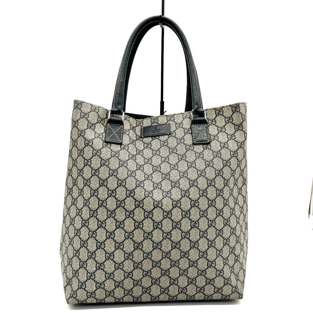Rare Navy Blue Gucci GG Supreme Tote Bag
