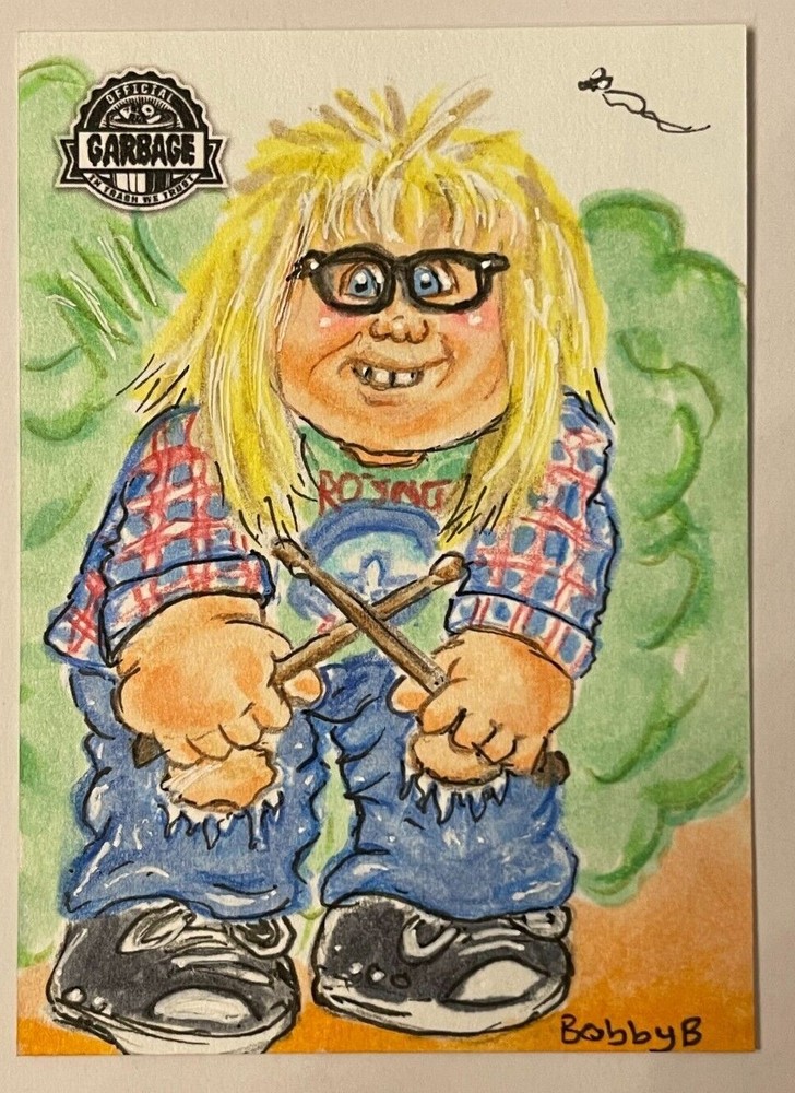 Topps Garbage Pail Kids Krashers 3 Bobby B Sketch Card Wayne's World SNL Garth Rare