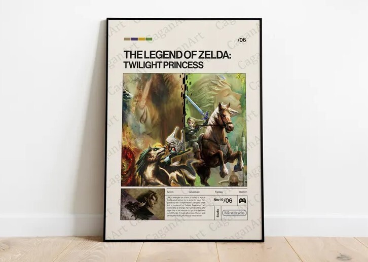 The Legend Of Zelda : Twilight Princess Poster, Video Game Poster