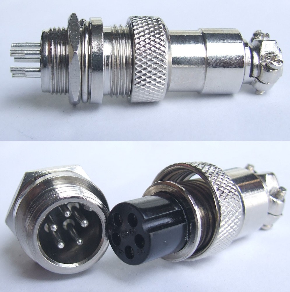 10sets GX12 5-Pin XLR plug for Guitar Power supply Aviation Ham Radio Connectors