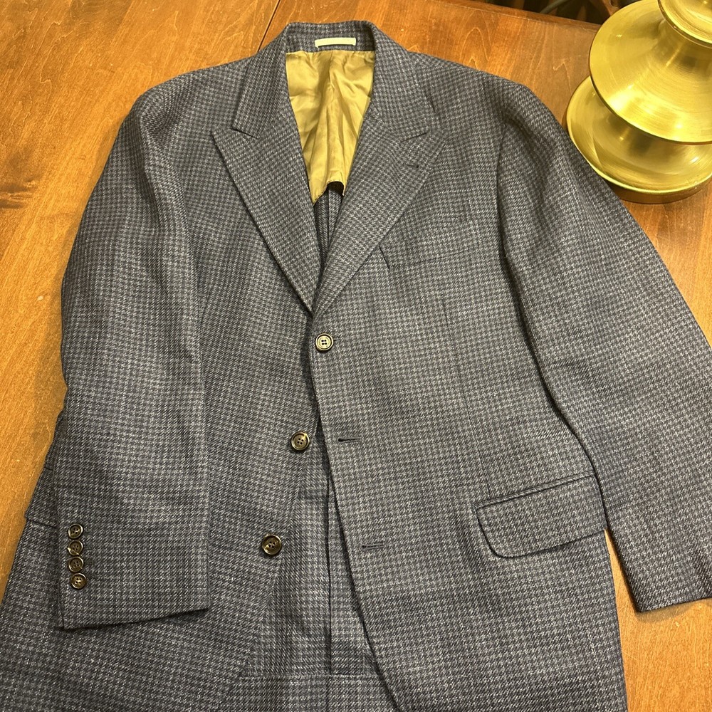 Brunello Cucinelli  Peaked Lapels Size 52 59%wool, 38%linen, 3%silk Sport Coat