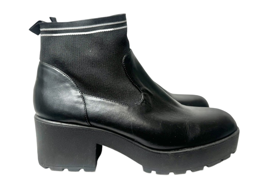 Rocketdog Chelsea Bootie Stretch Ankle Black Size 11 Grunge Goth Chunky Y2K 90s