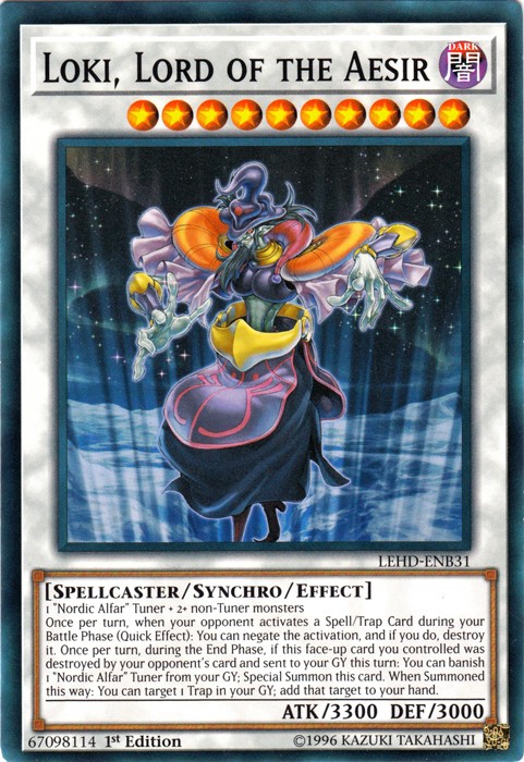 Loki Lord of the Aesir LEHD-ENB31 Common 1st Ed NM MTG Legendary Card