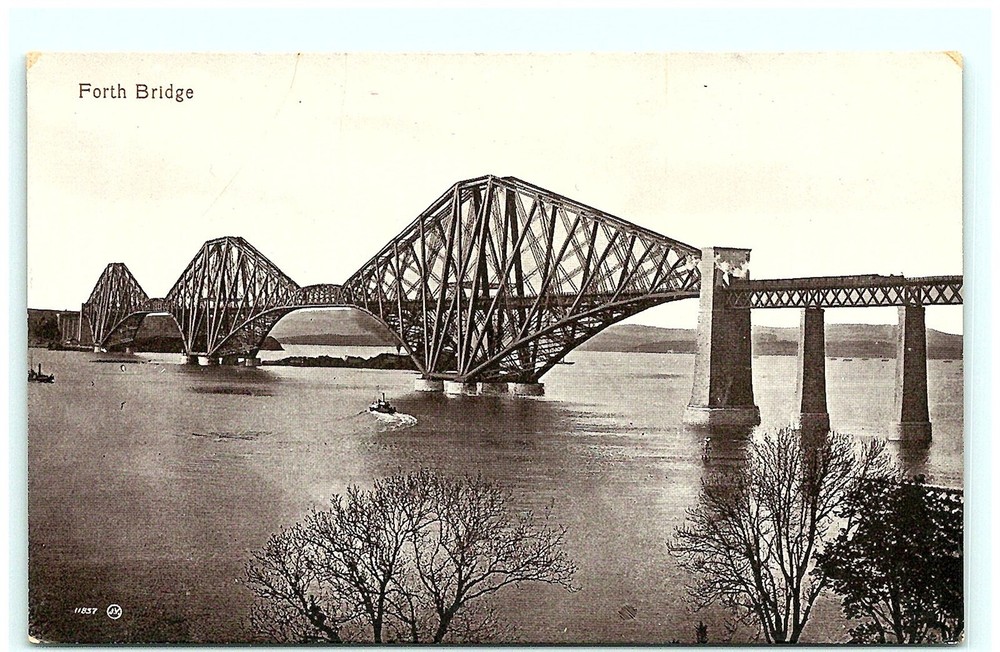 Vintage Real Photo Postcard of S02-1775 Forth Bridge Scotland