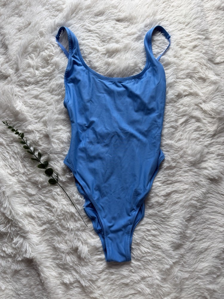 SKIMS Tide Scoop Neck One Piece Bodysuit Swim Women's Size S Adjustable Strap