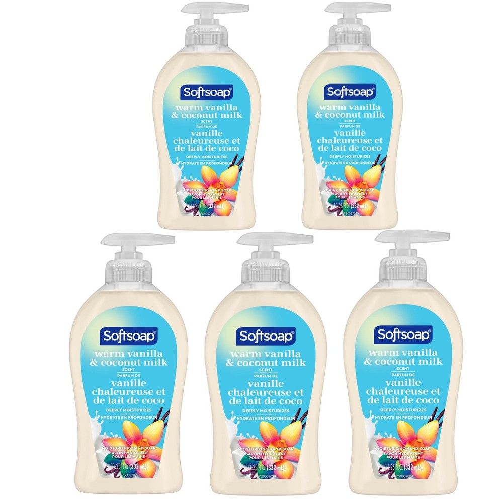 5-Pack Softsoap Vanilla Coconut Milk Moisturizing Hand Soap 11.25 oz