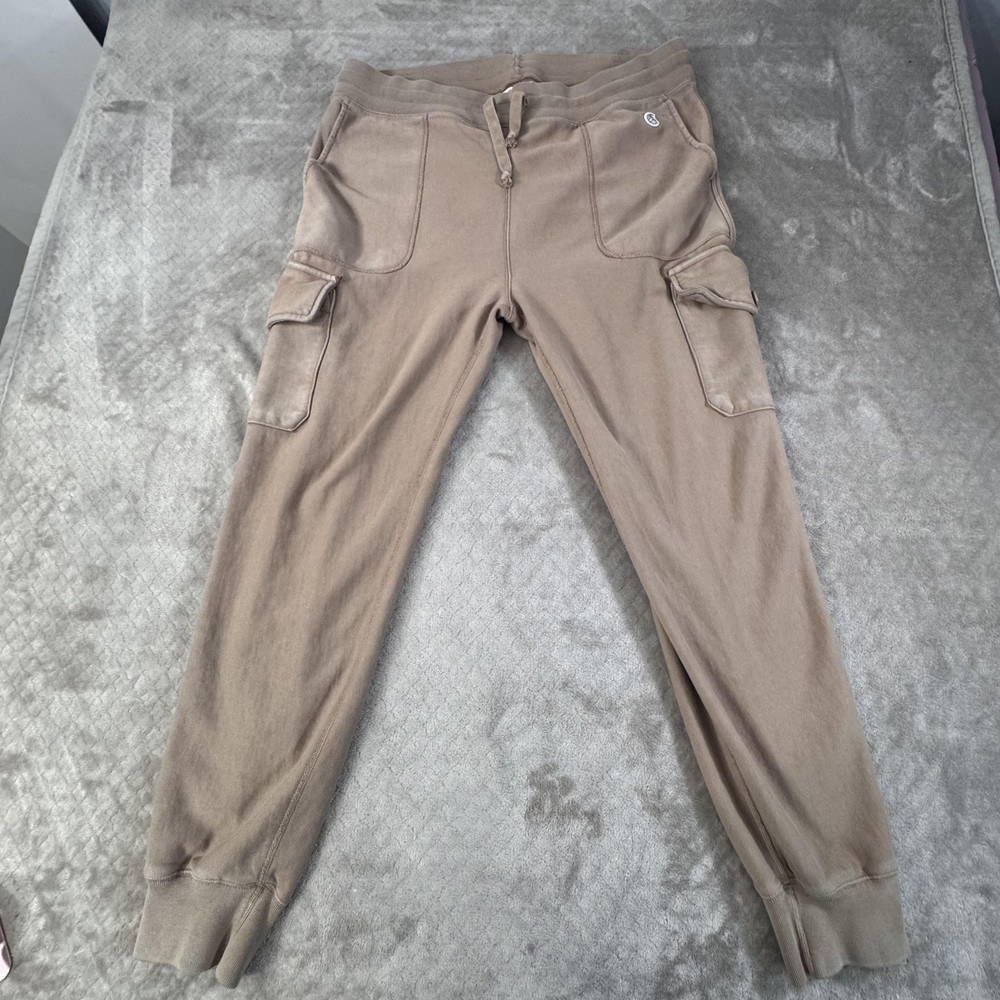Champion Todd Snyder Jogger Pants Mens XL Brown Cargo Sweatpants 100% Cotton