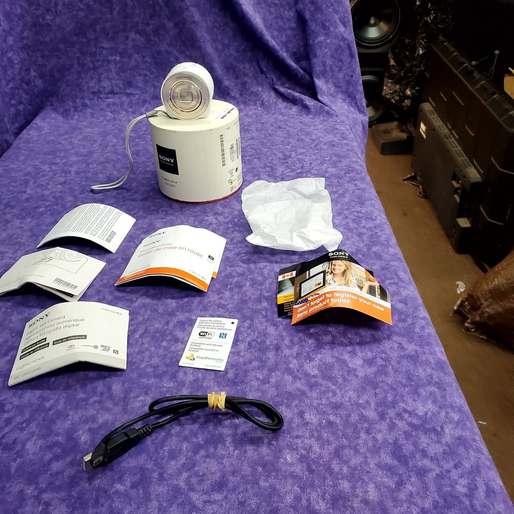 Sony Cyber-shot DSC-QX10 18.2MP Digital Camera Lens Style - Tested & Working