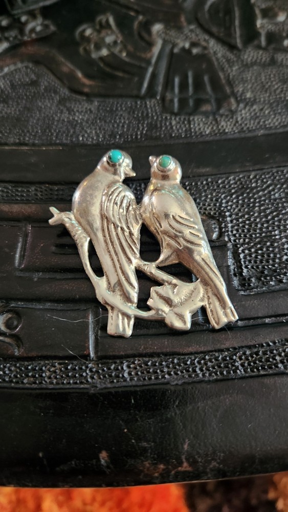 Vintage Mexican Silver Dove Brooch 1oz Sterling