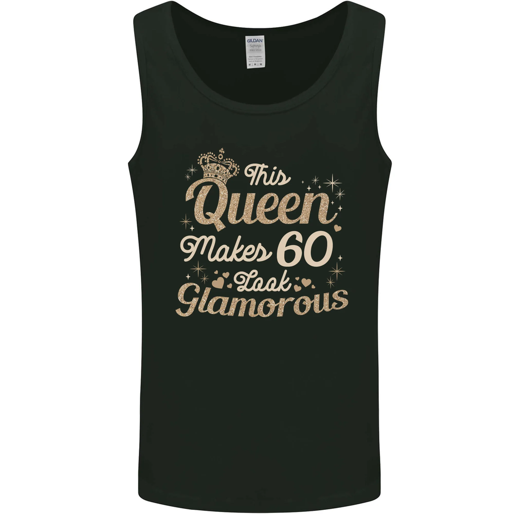 60th Birthday Queen Vest for 60-Year-Old Men - 60 Years Tank Top