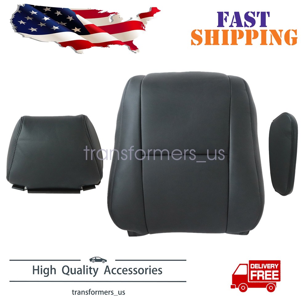 2007-2019 For Mercedes-Benz Sprinter 2500 Driver Top Leather Seat Cover Black