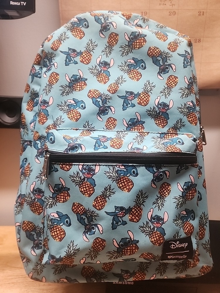 Loungefly Disney Lilo & Stitch Tropical Pineapple Full Size Backpack Blue Adj