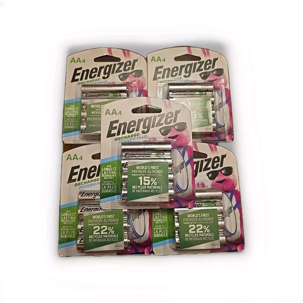 Energizer Recharge NiMH AA Batteries LOT OF 5 PACS FREE SHIPPING 🇨🇦🇺🇲