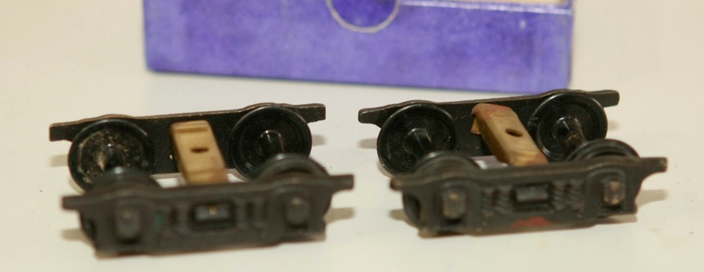 O SCALE LOBAUGH FOUR WHEEL TRUCKS TWO RAIL