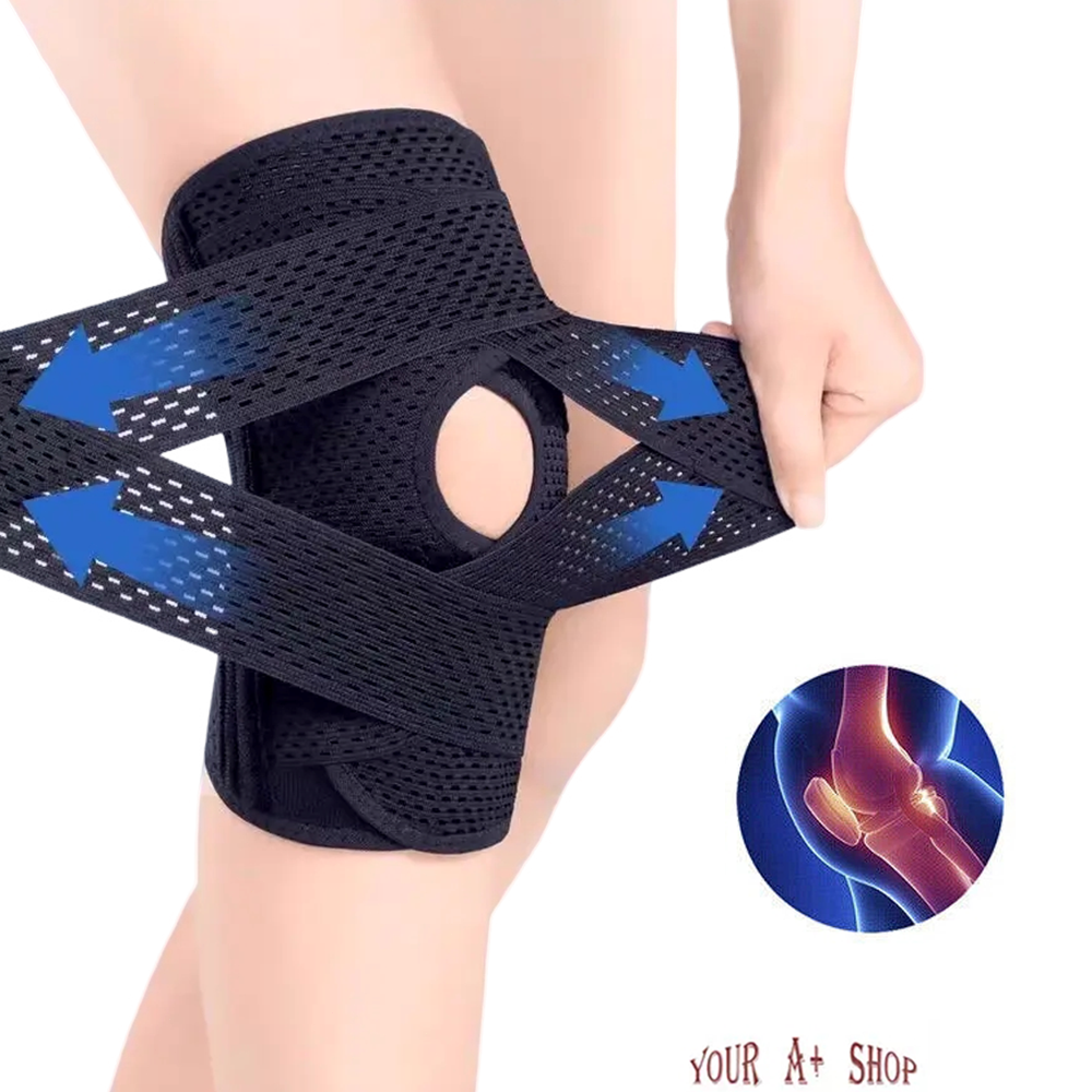 Knee Brace Compression Sleeve Joint Support Open Patella Stabilizer Wrap New